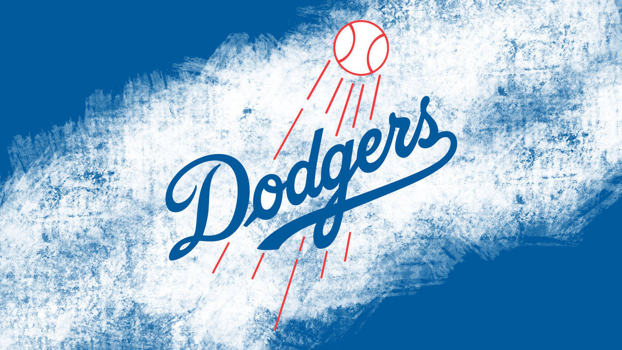 Dodgers Logo In The Clouds Background