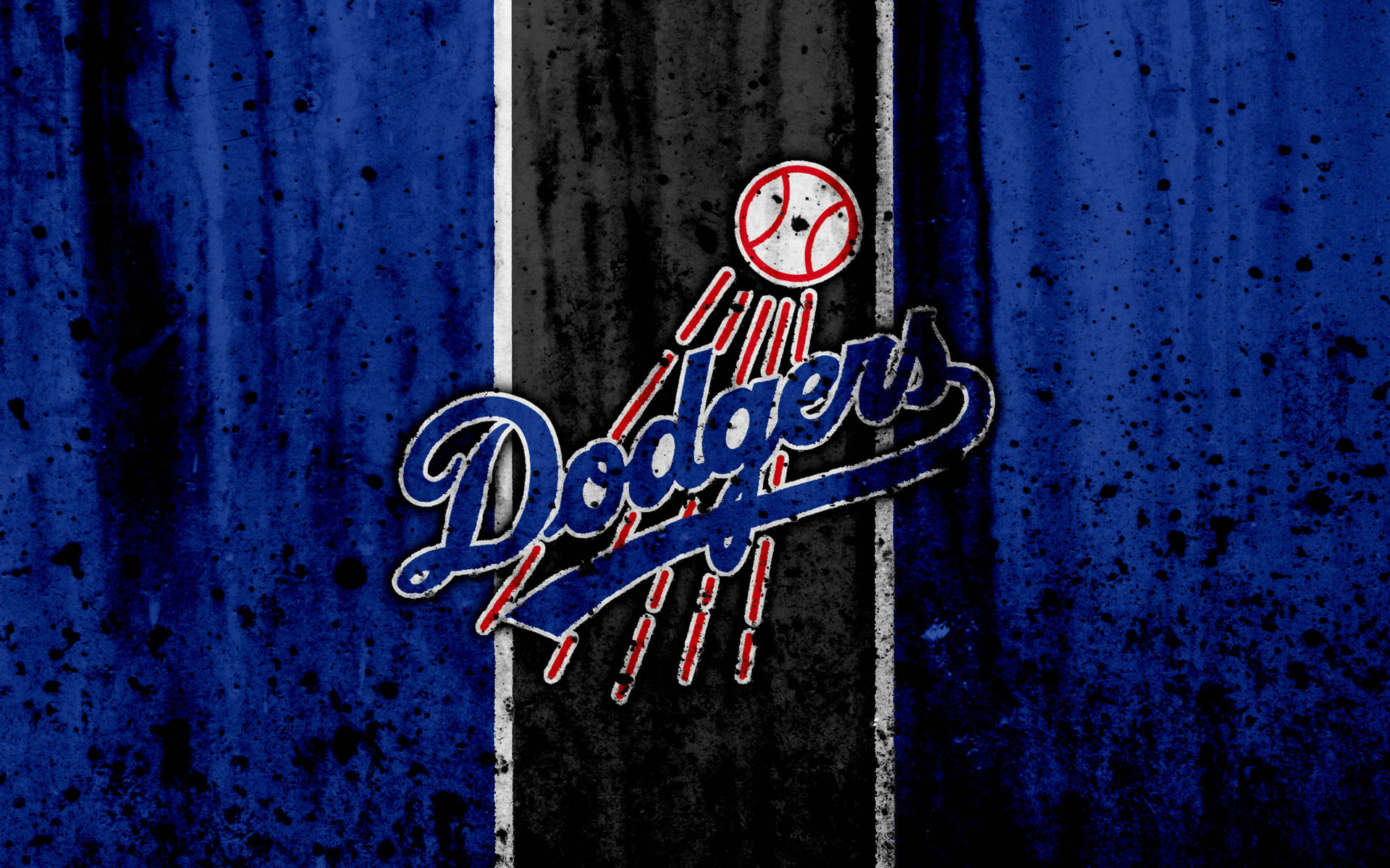 Dodgers Paint Splattered Logo Background
