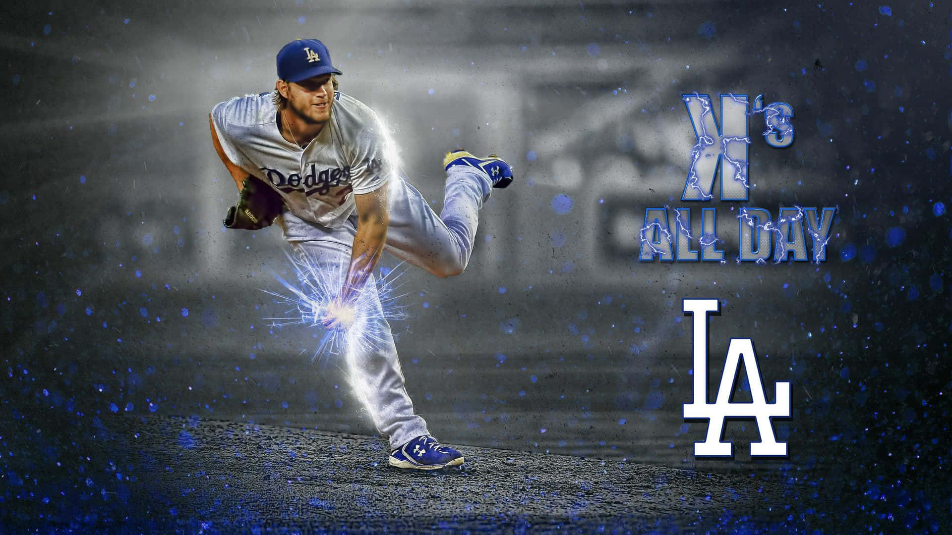 Dodgers Pitcher Artistic Render Background