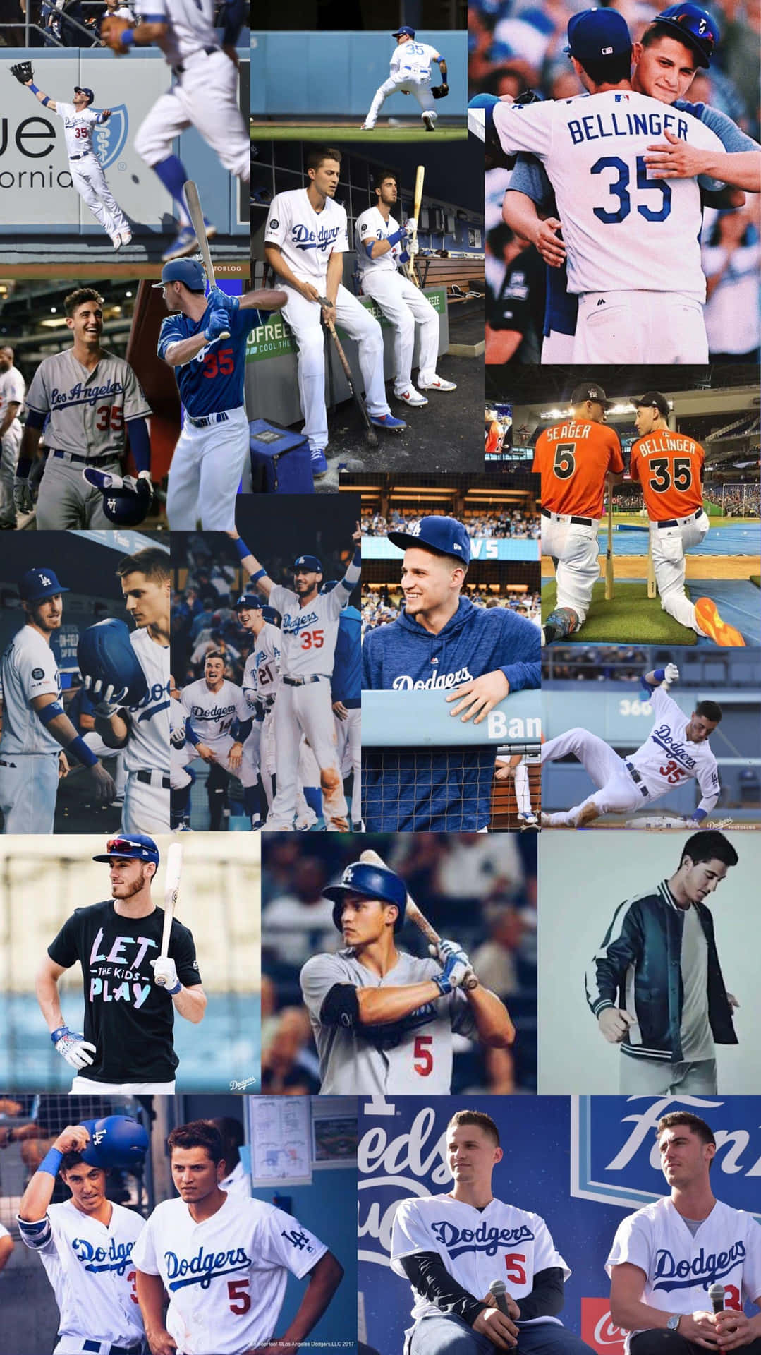 Dodgers Players Collage Background