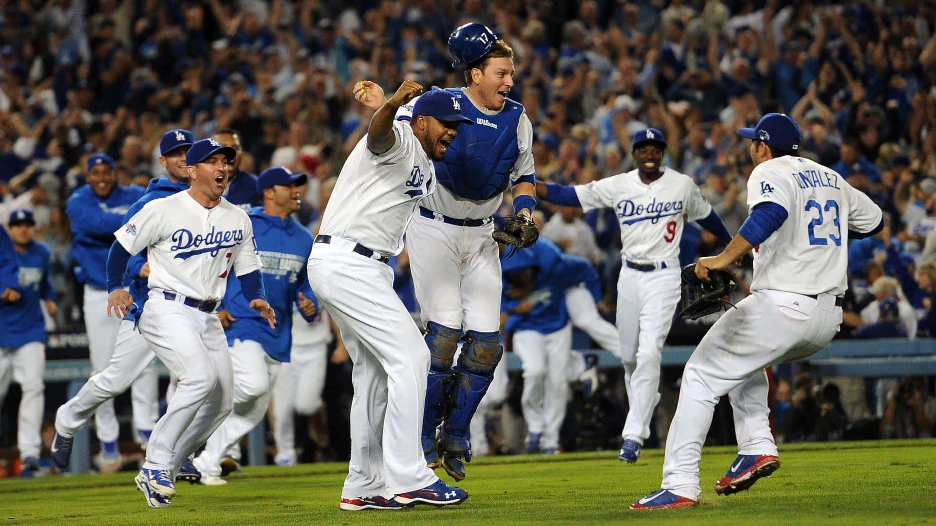 Dodgers Victory Celebration Background