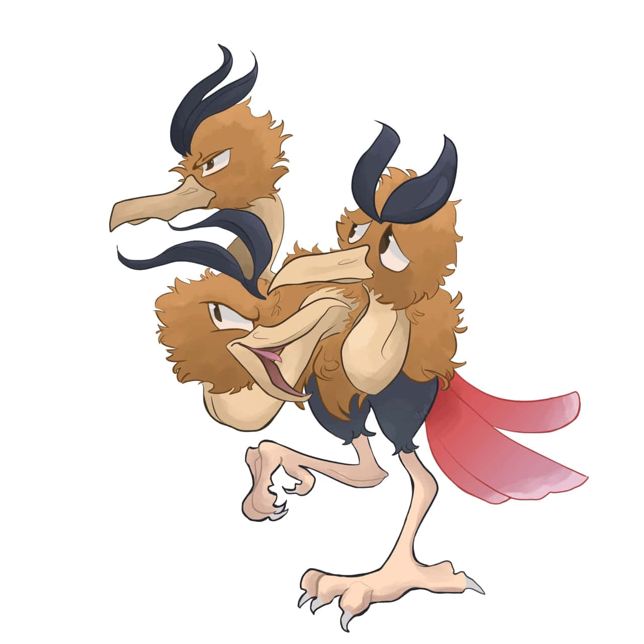 Dodrio Cute Pokemon Fanart Background