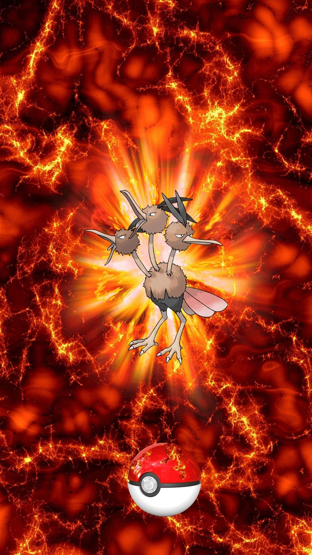 Dodrio Pokemon In Lava Edit