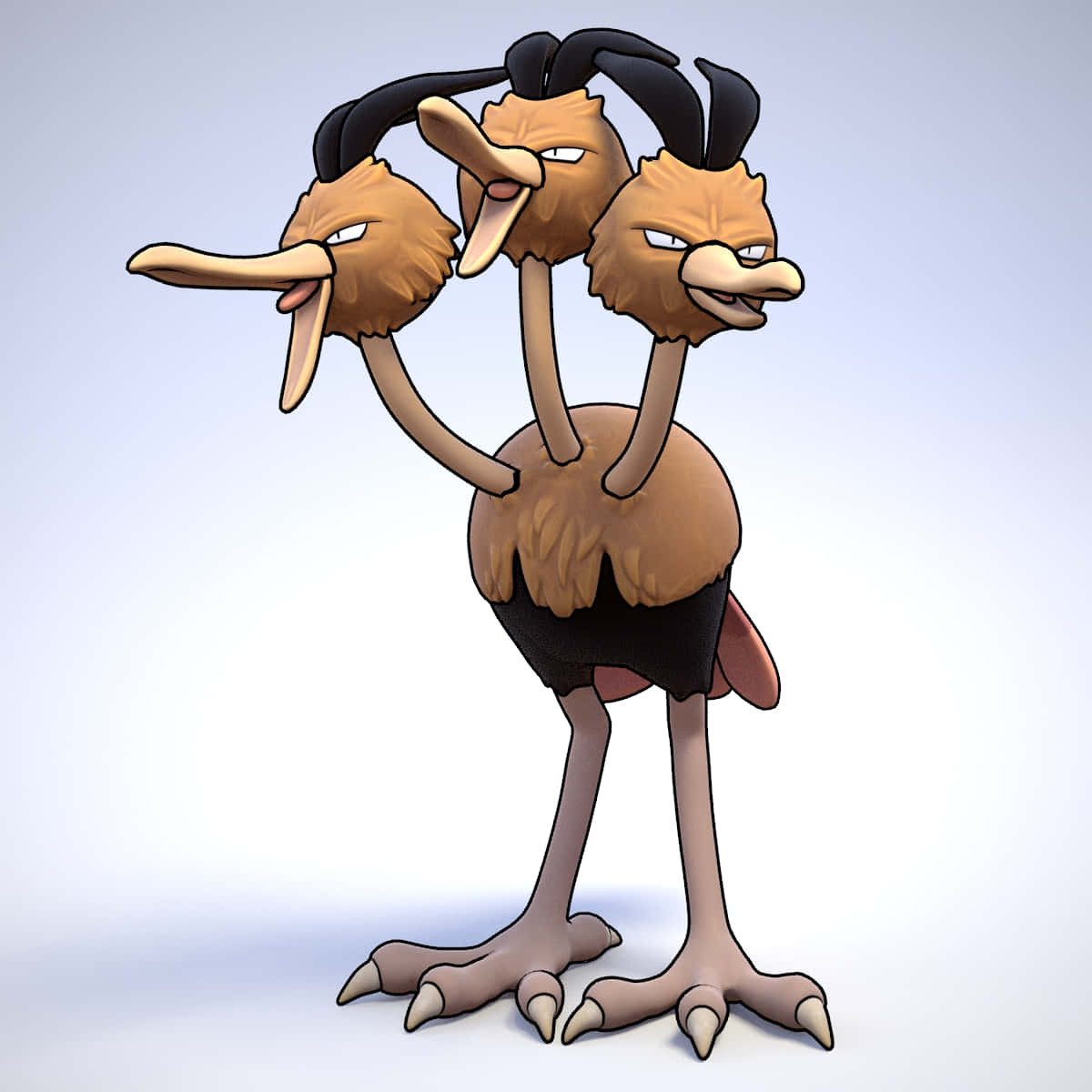 Dodrio Pokemon Off-white Background
