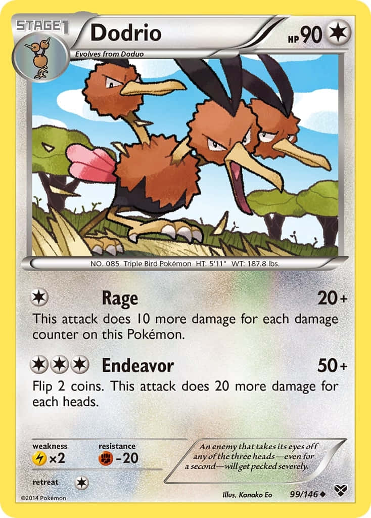 Dodrio Pokemon Trading Card Background