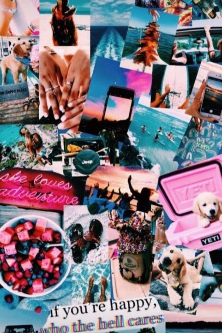 Dog Lover Aesthetic Collage Background