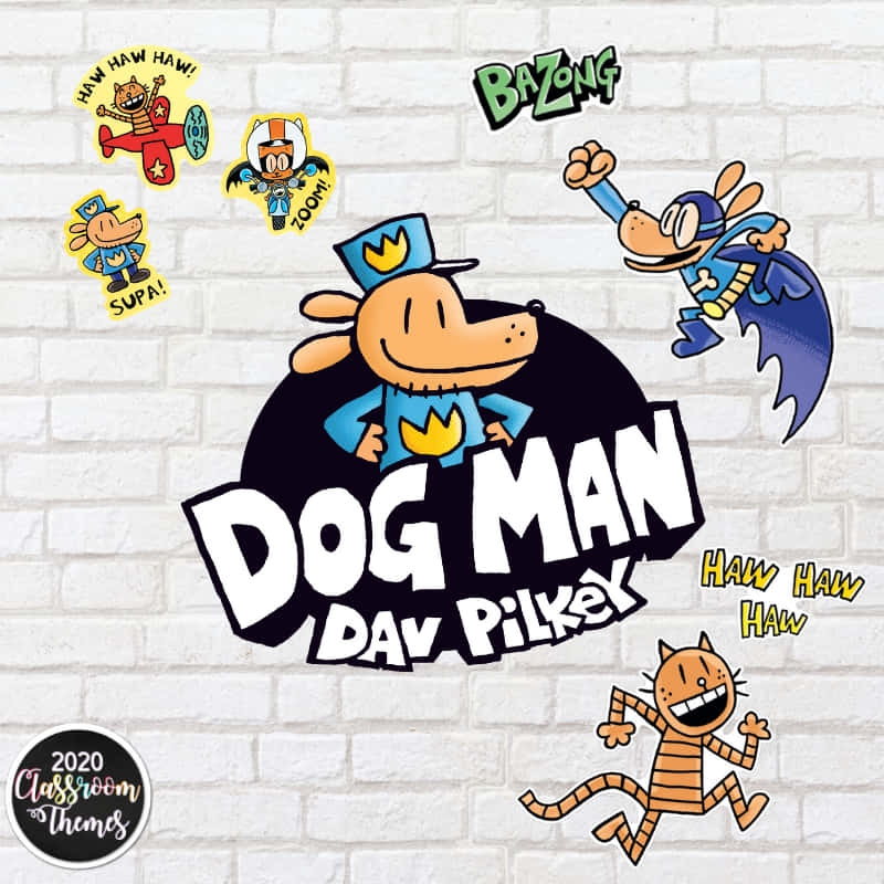 Dog Man Dave Pikes Stickers Background