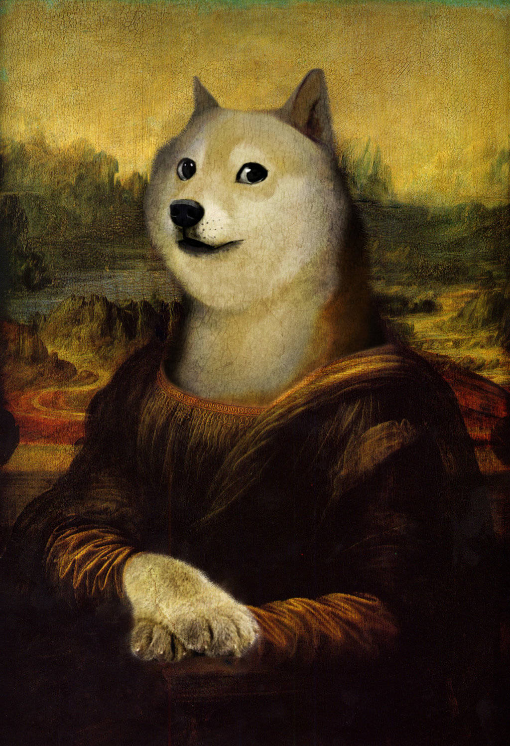 “doge Mona Lisa - Art At Its Finest” Background