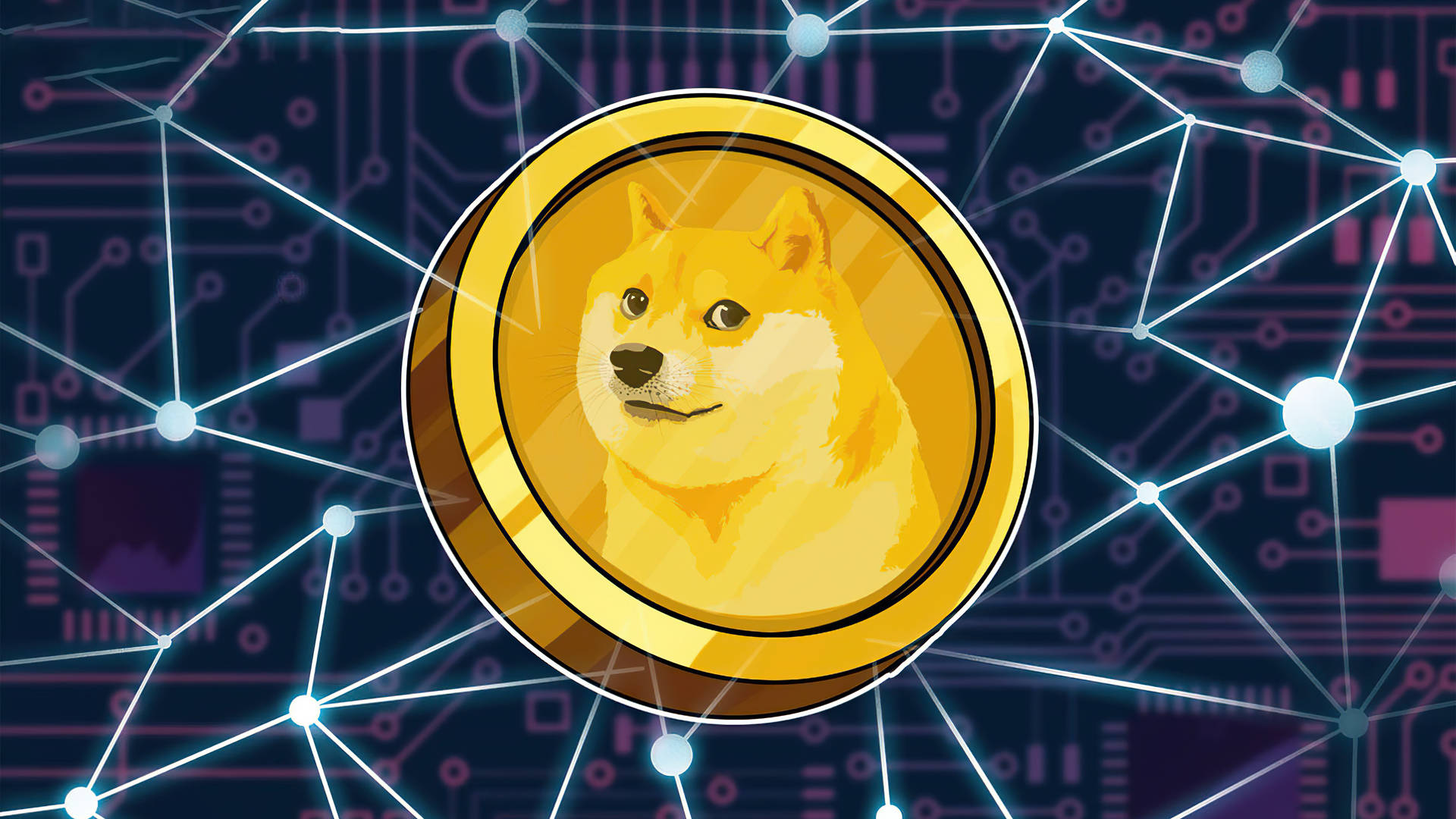 Dogecoin Digital Artwork Background