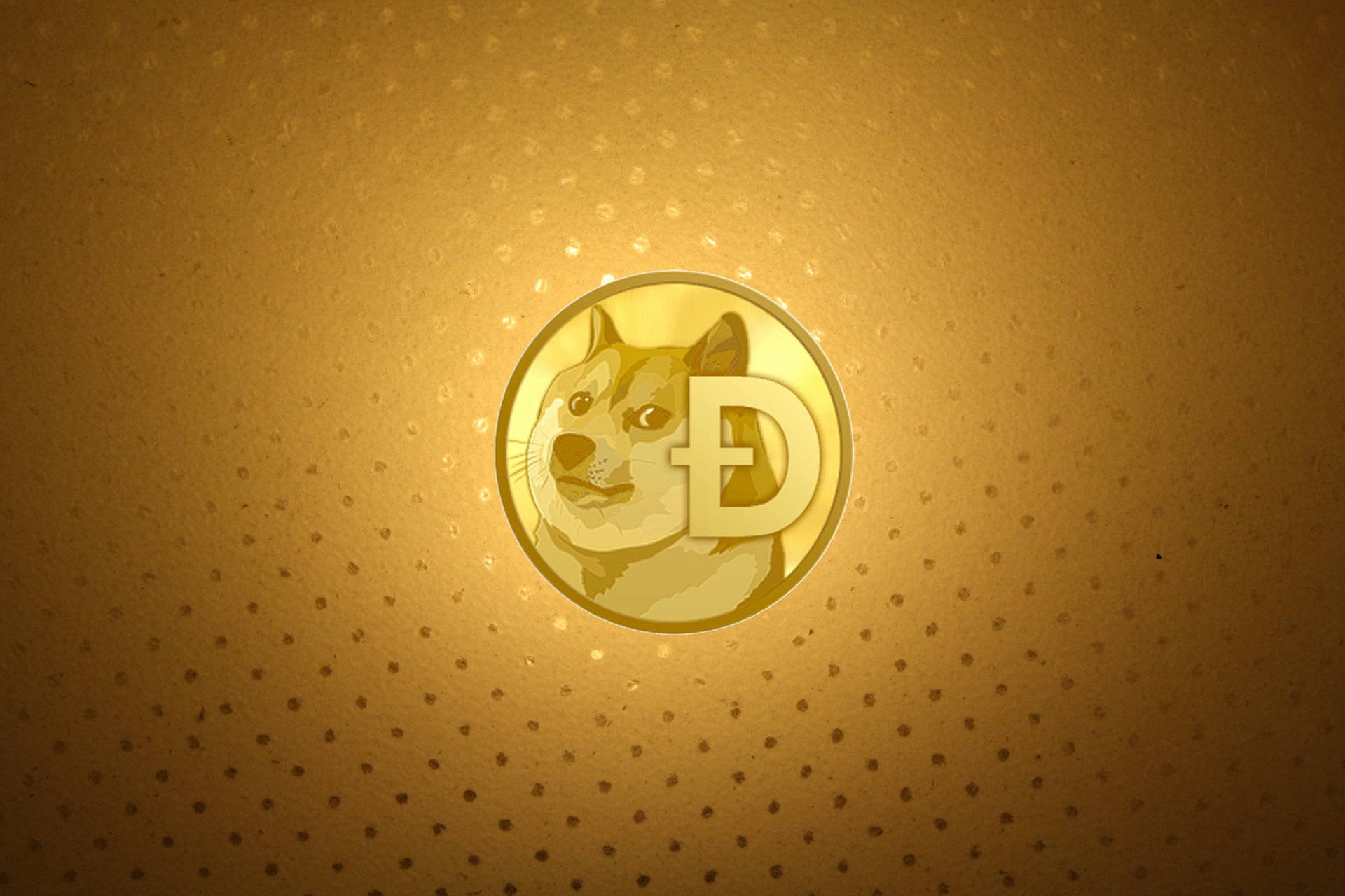 Dogecoin Gold Dots Background