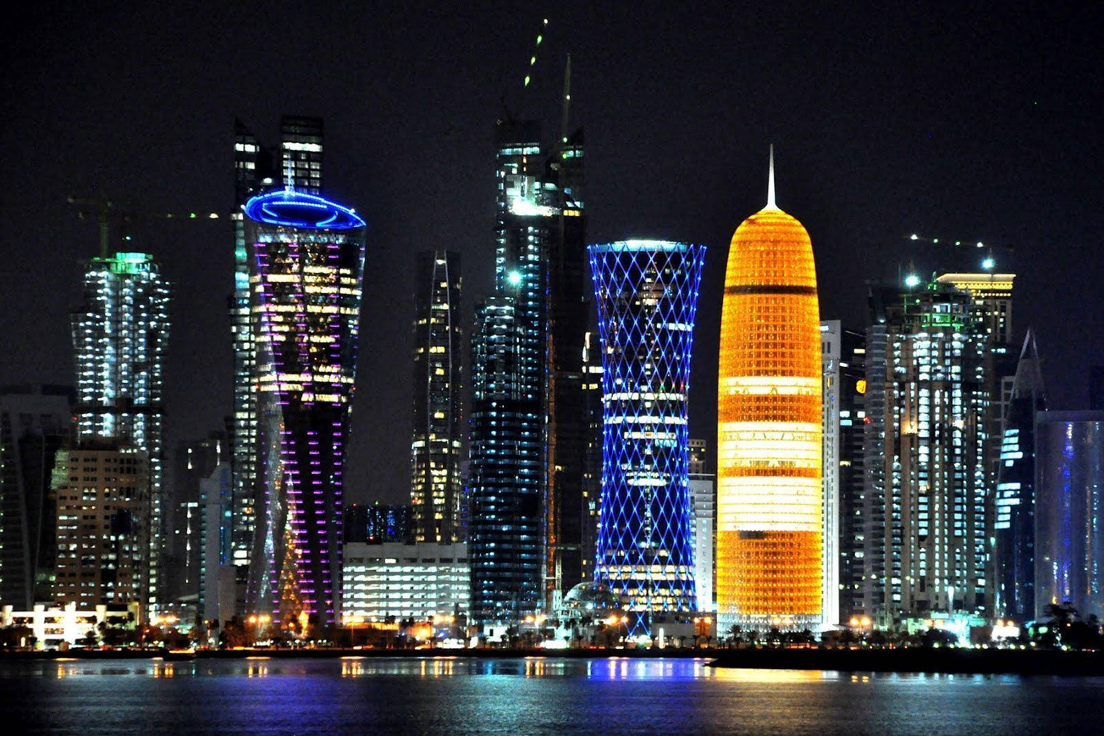 Doha City Buildings Background