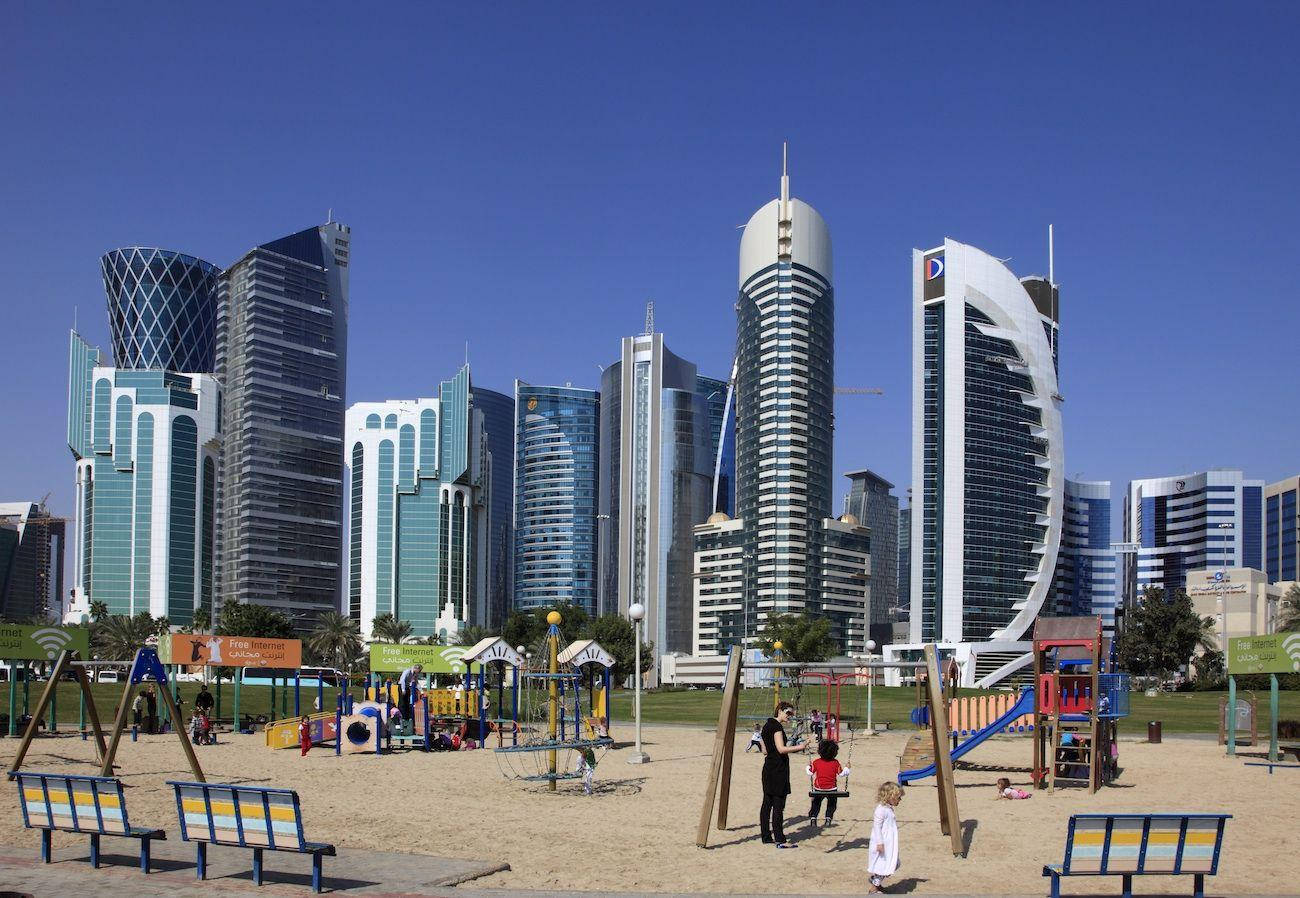 Doha Playground City Background