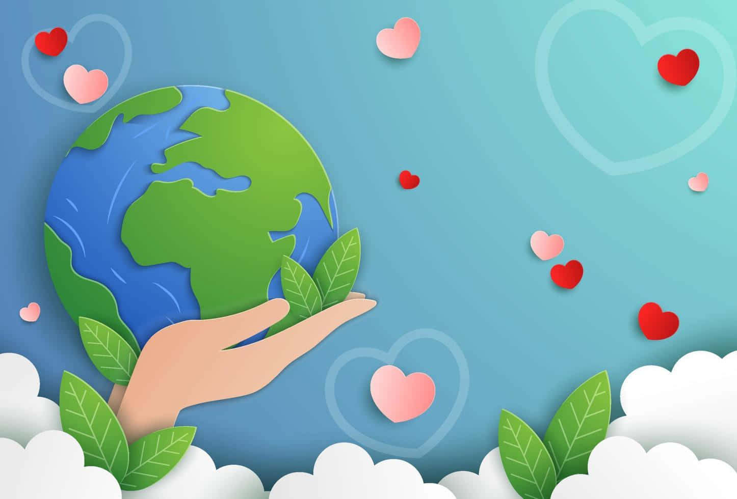 Doing Humanitarian Work With Love Background