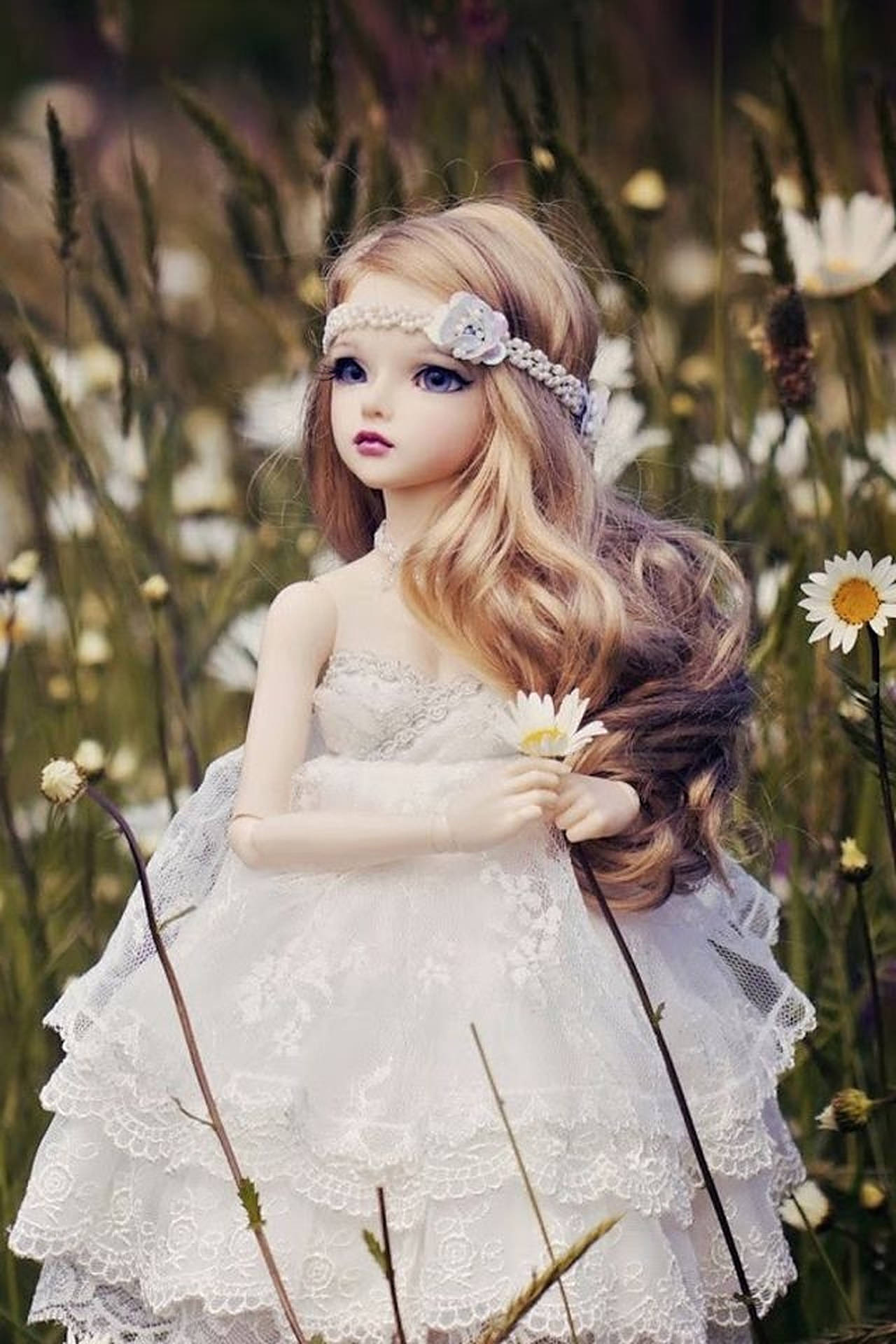 Doll Bride With Daisies