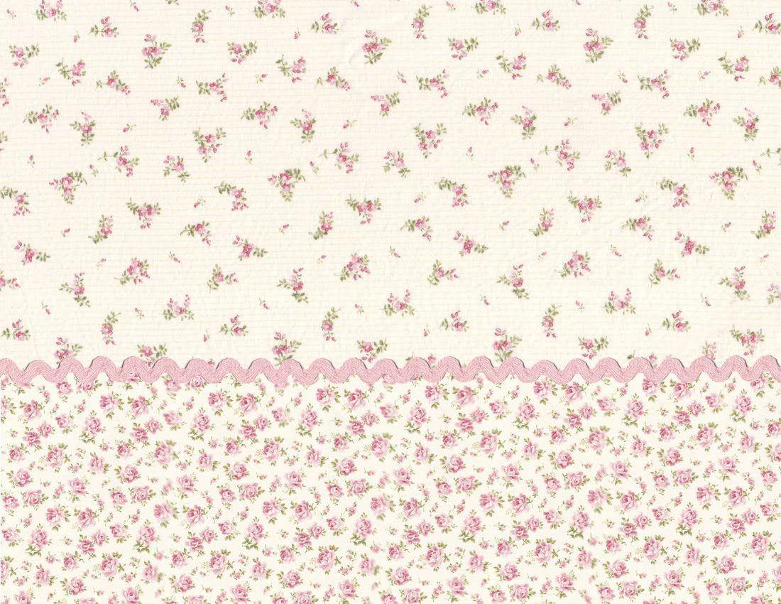 Dollhouse Two Pattern Roses Background