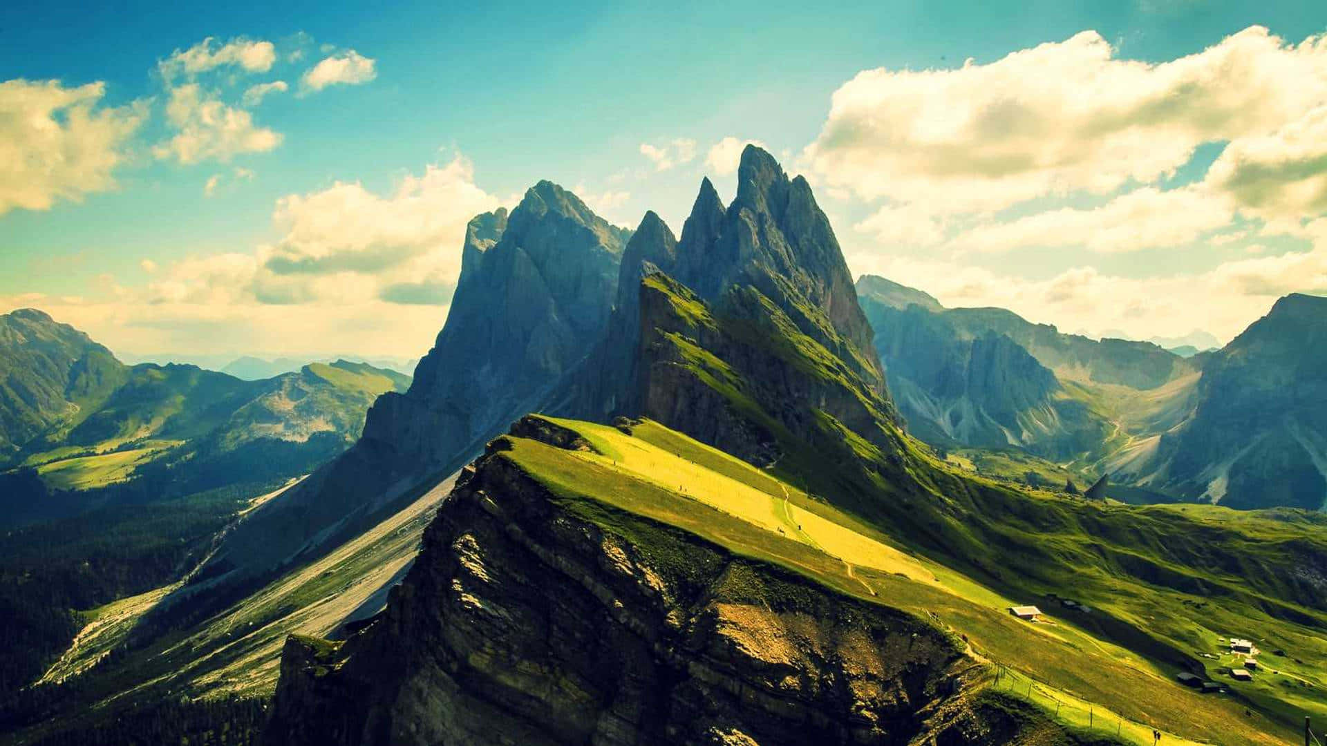 Dolomite Alps Italy Mountain Landscape Background