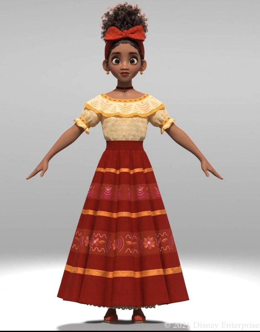 Dolores Madrigal Doll Figure Background