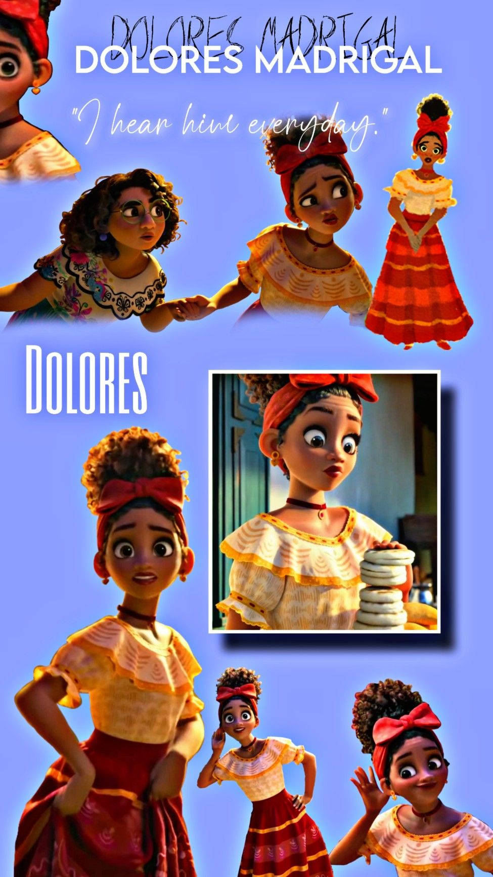 Dolores Madrigal Photo Collage Background