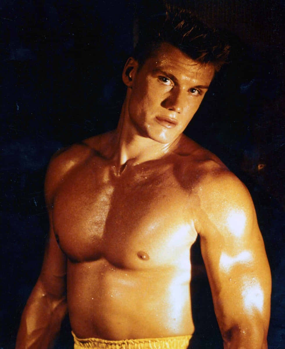 Dolph Lundgren In Character As Ivan Drago Background