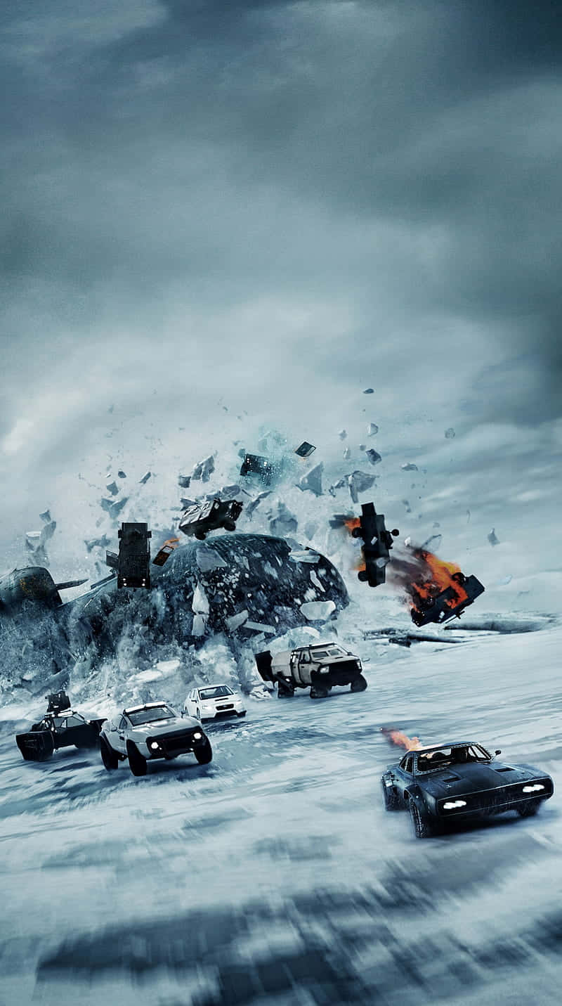Dom Toretto And His Crew Showcased In The Fast And Furious Iphone Wallpaper. Background