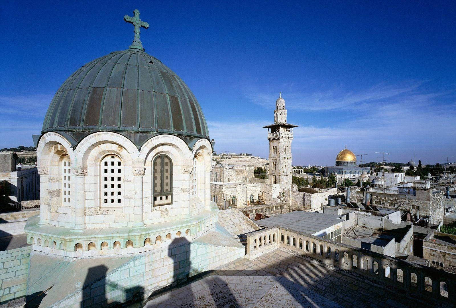 Dome Of The Rock From Far Away Background