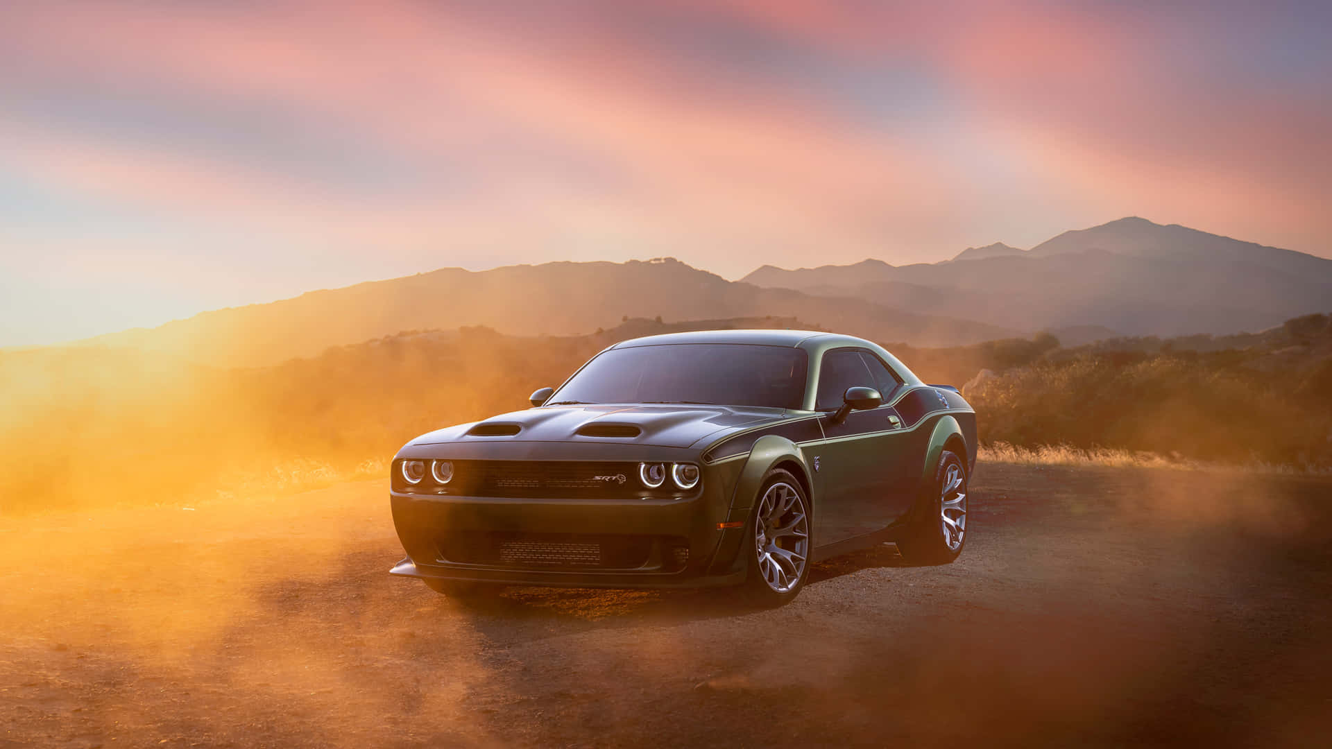 Dominate The Road With The Hellcat Background