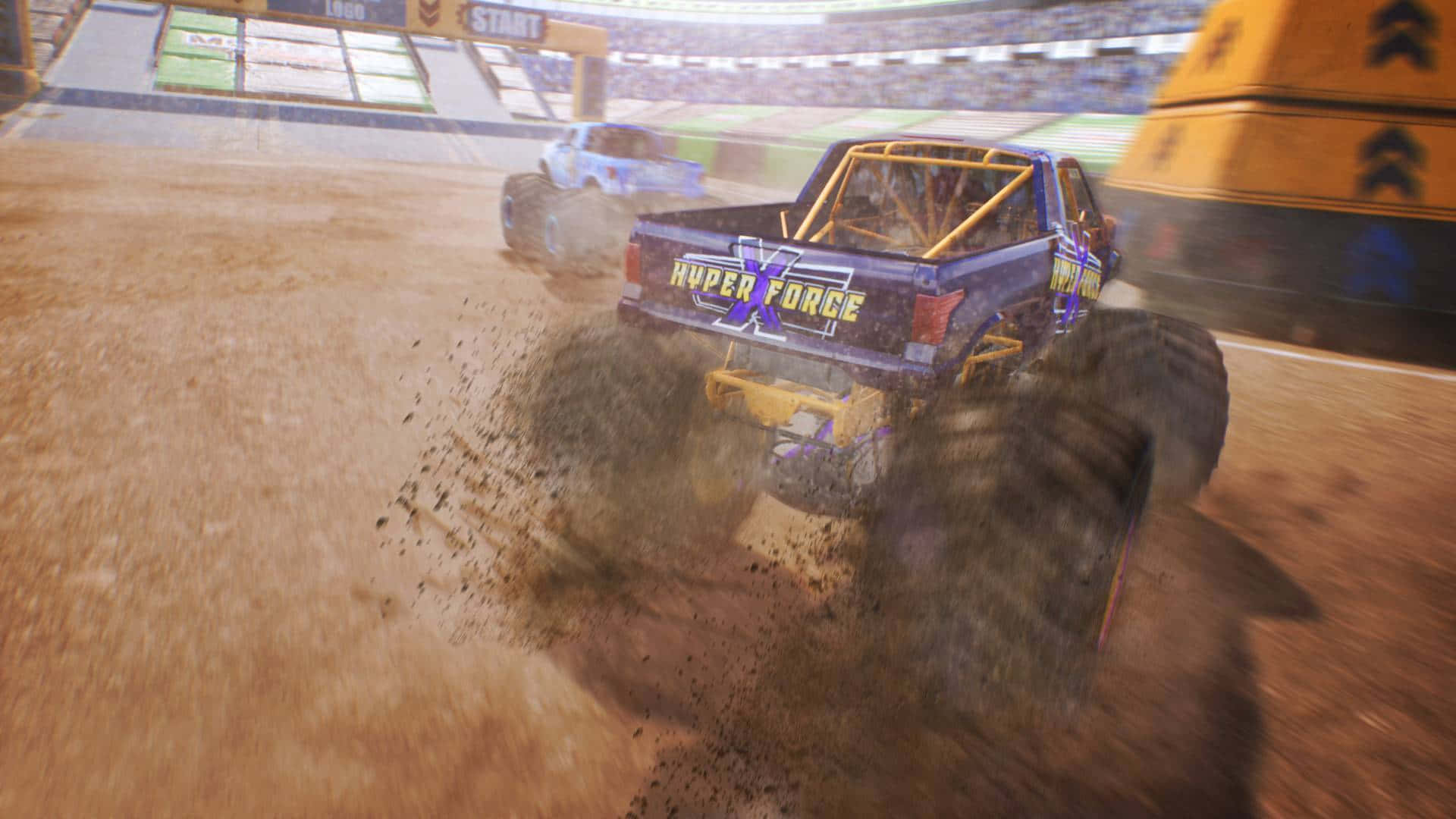 Dominating Force - An Exhilarating Monster Truck Show Background