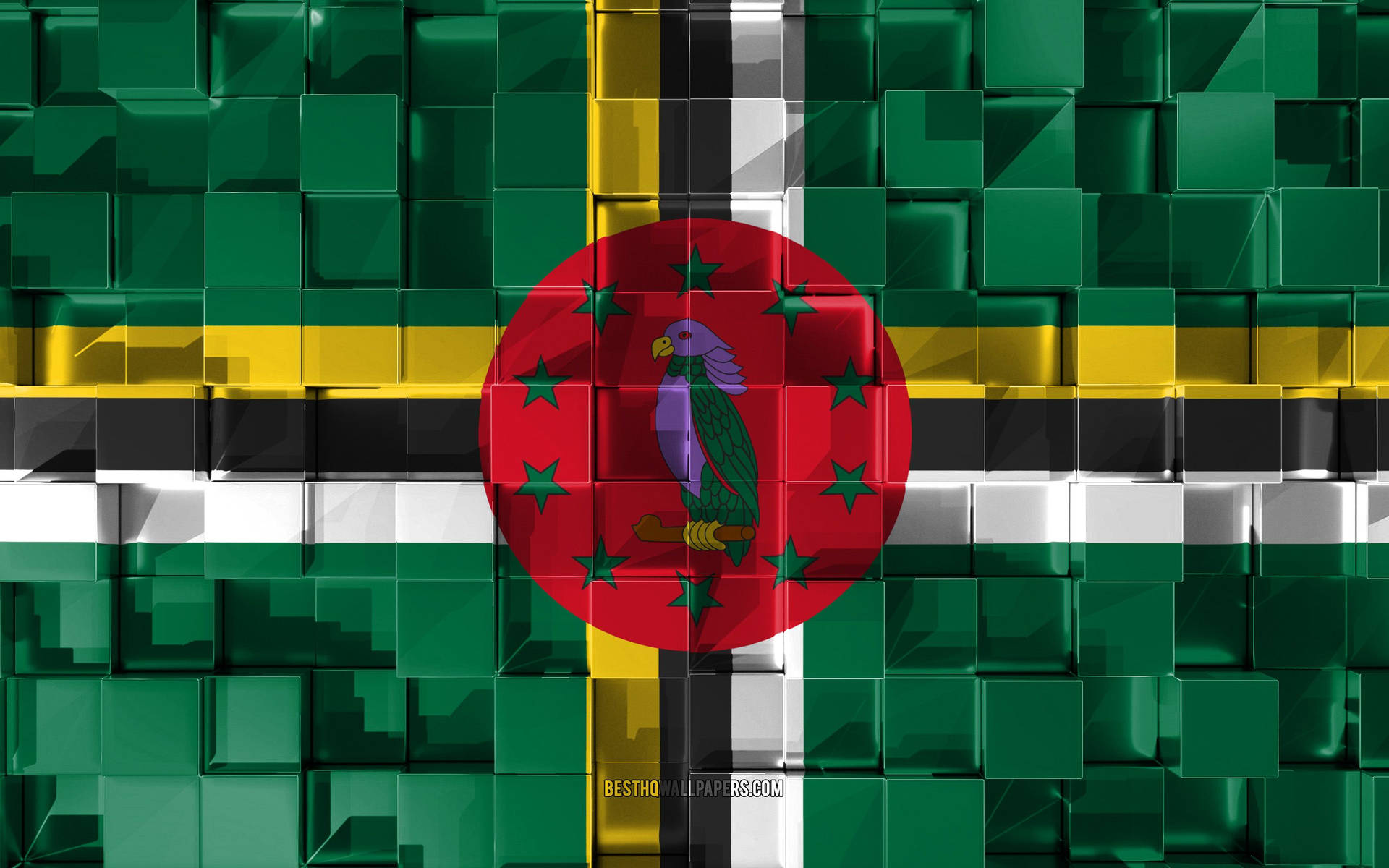 Dominica Flag Square Puzzle Background