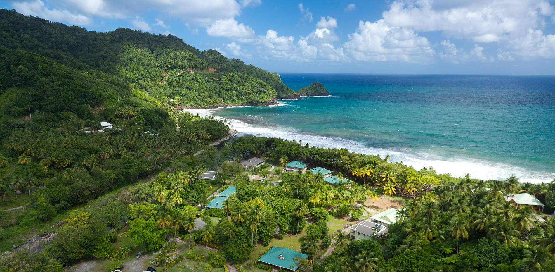 Dominica Island Top View Background