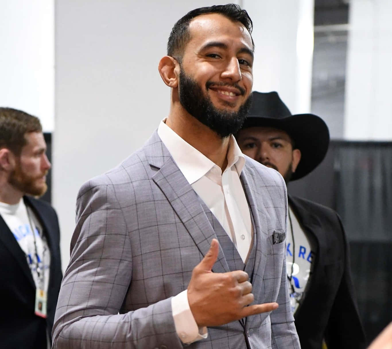 Dominick Reyes Smiling Thumbs Up