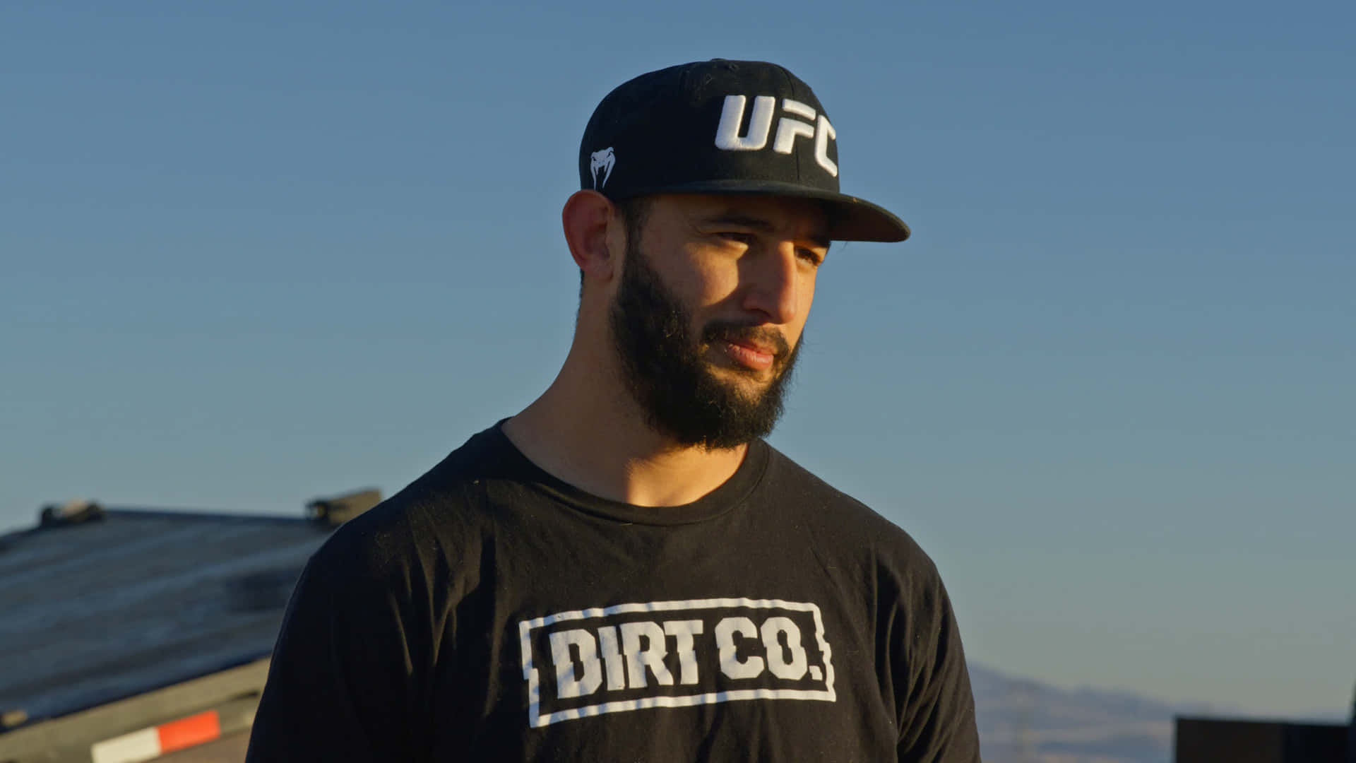 Dominick Reyes U F C Fighter Outdoor Portrait Background