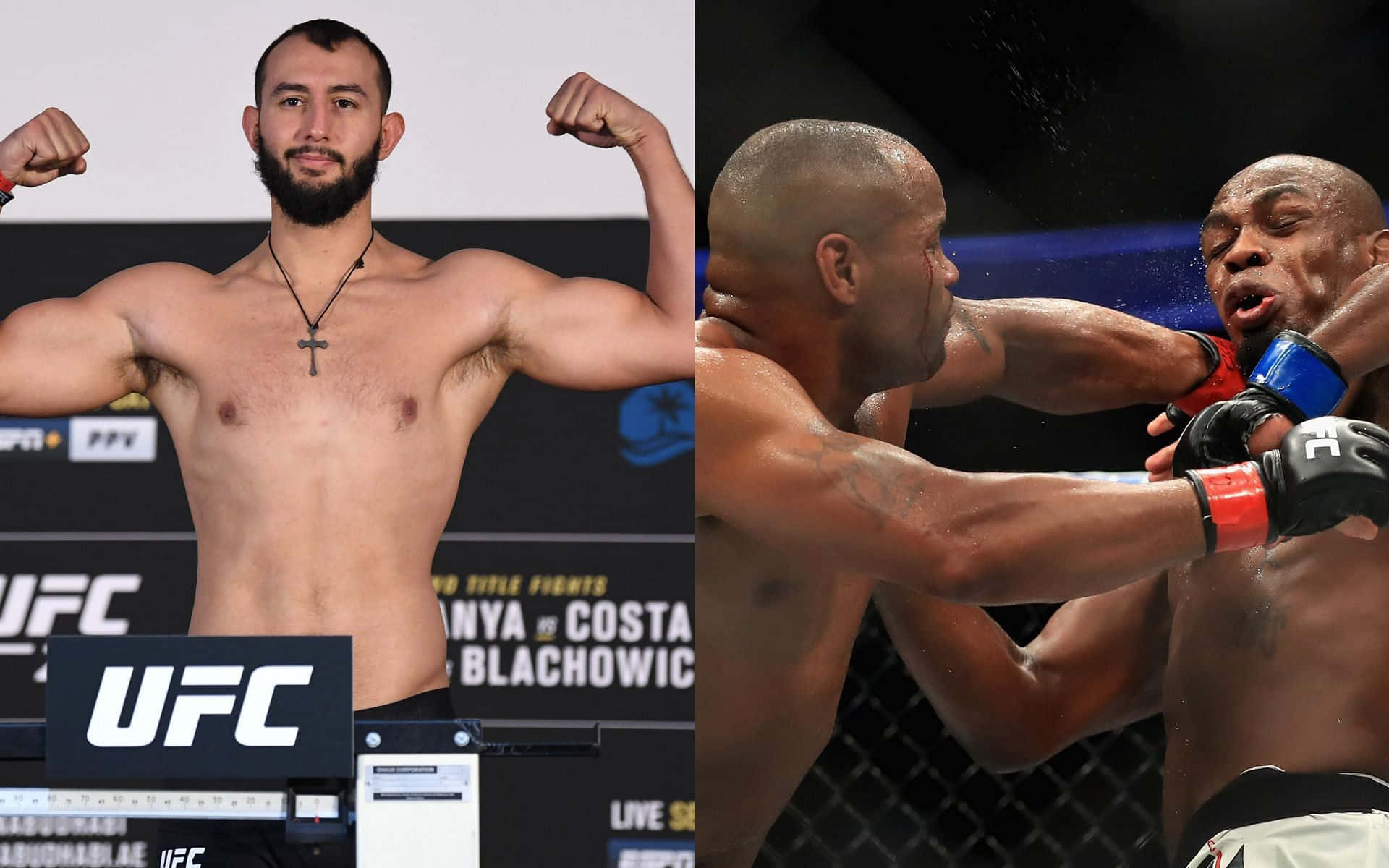 Dominick Reyes U F C Weighinand Fight Action Background