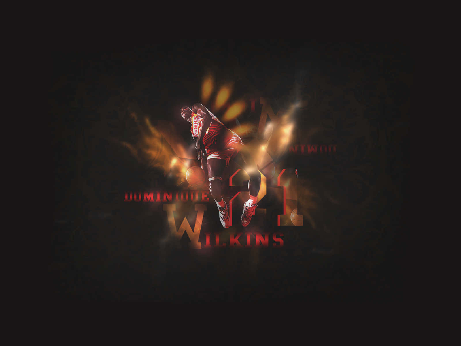 Dominique Wilkins Atlanta Hawks Digital Art Background