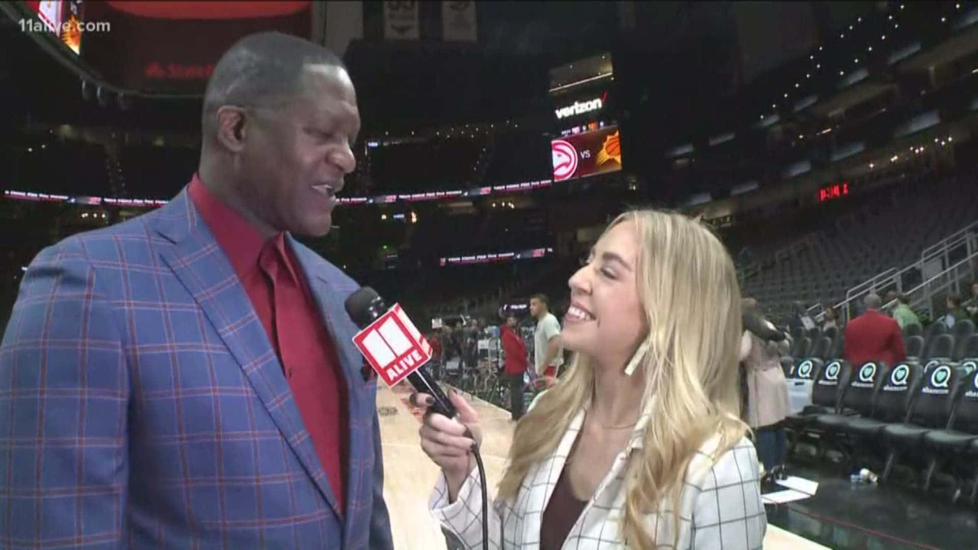 Dominique Wilkins Court Side Interview Photography Background