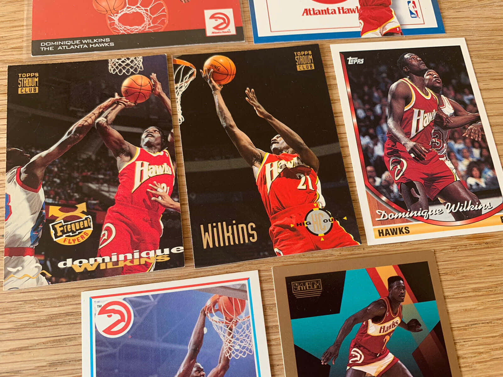 Dominique Wilkins Nba Photo Card Collage Background