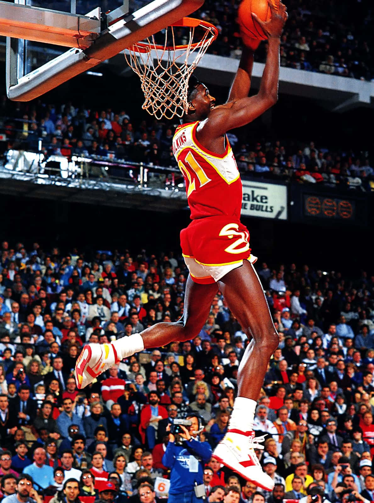 Dominique Wilkins No Look Slam Dunk Photography Background