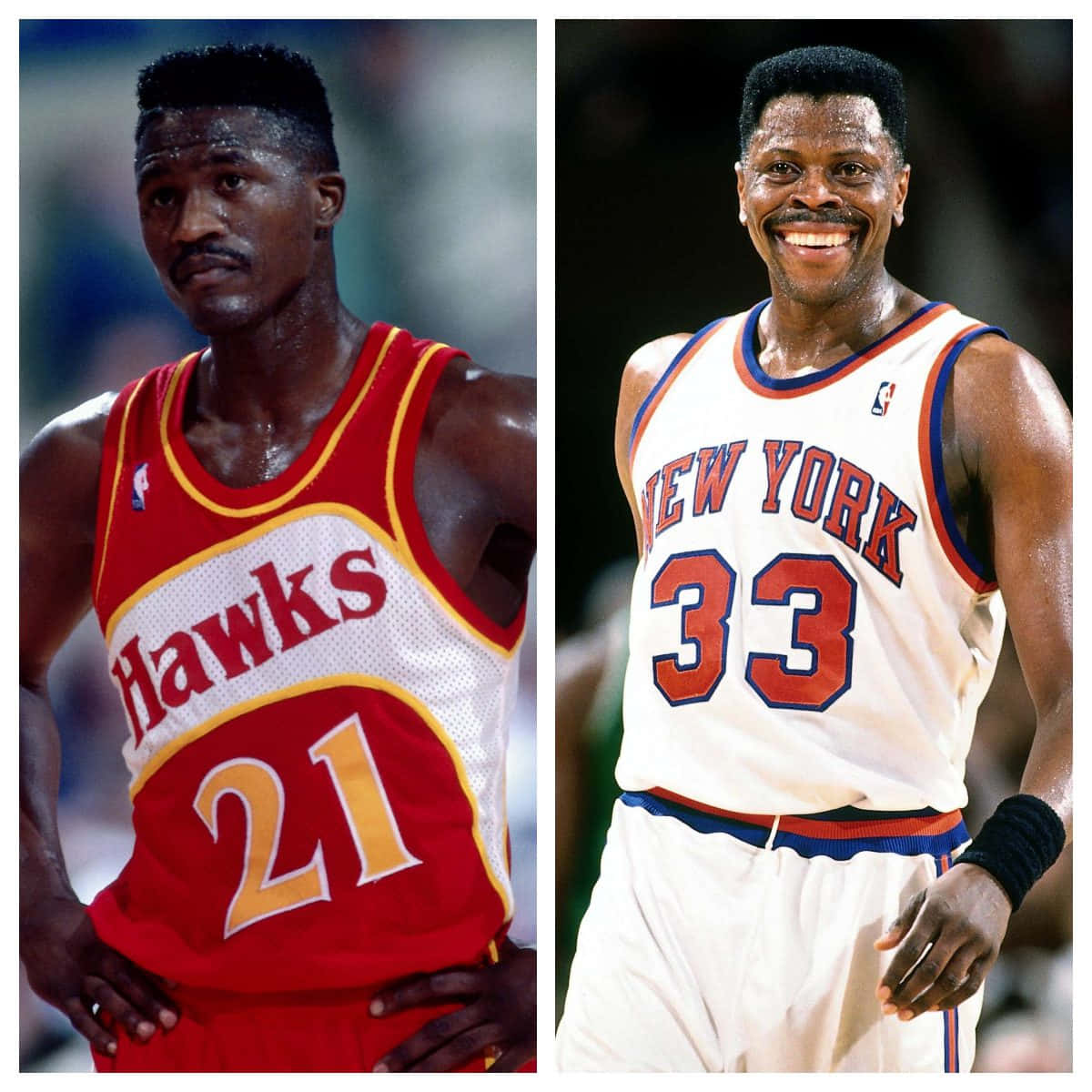 Dominique Wilkins Patrick Ewing Nba Cllage Background