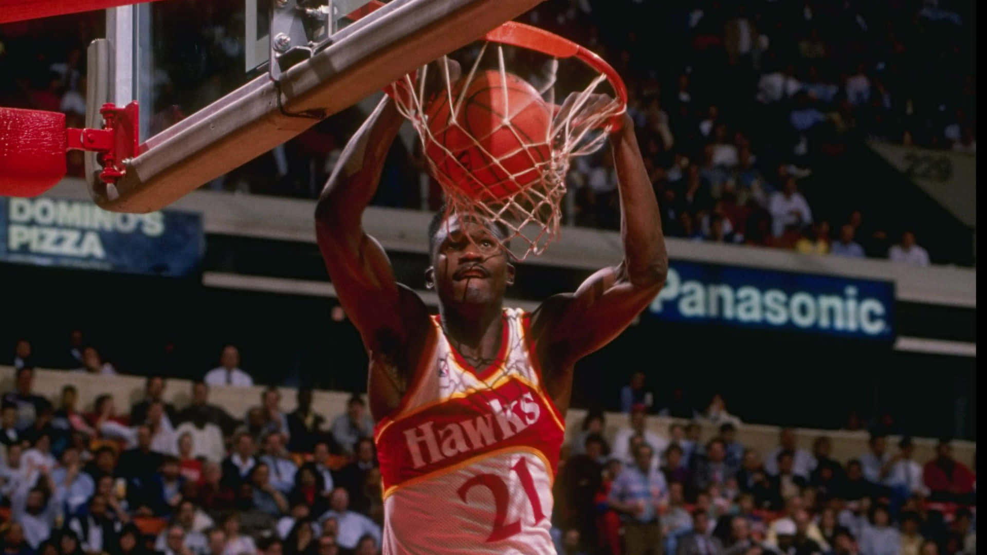 Dominique Wilkins Slam Dunk Shot Nba Photograhy Background