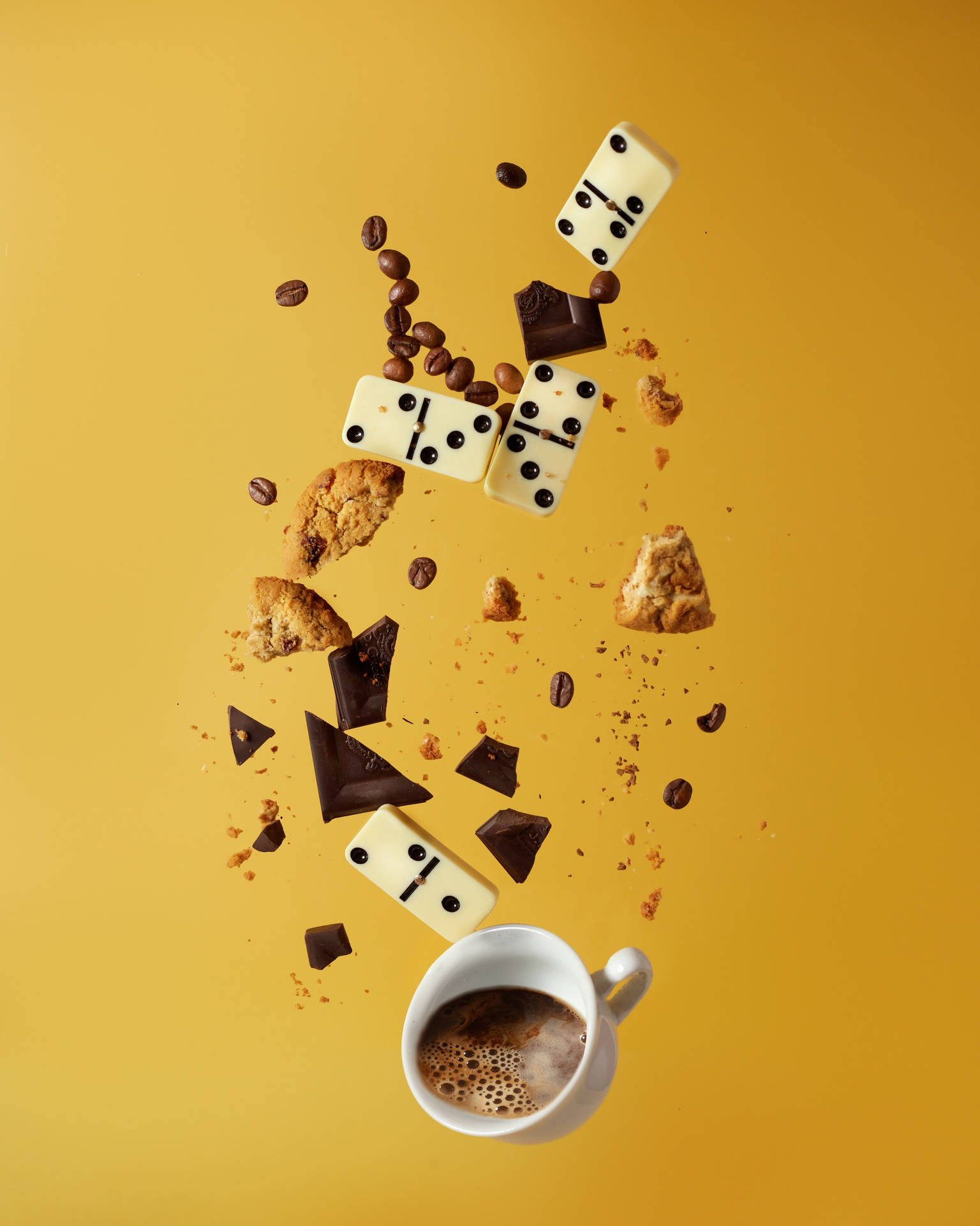 Domino, Coffee, Biscuits And Chocolates