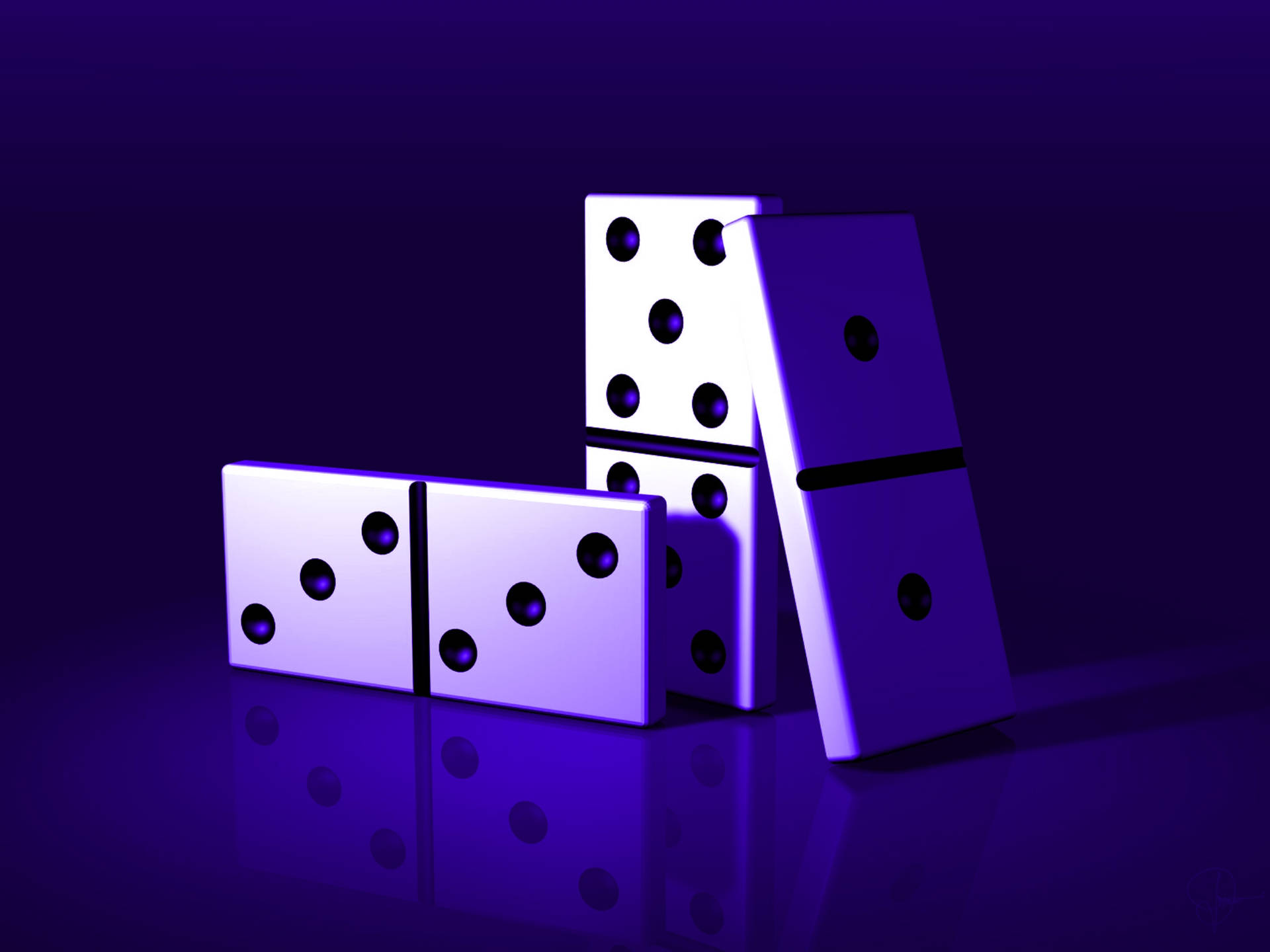Dominos In Purple Light