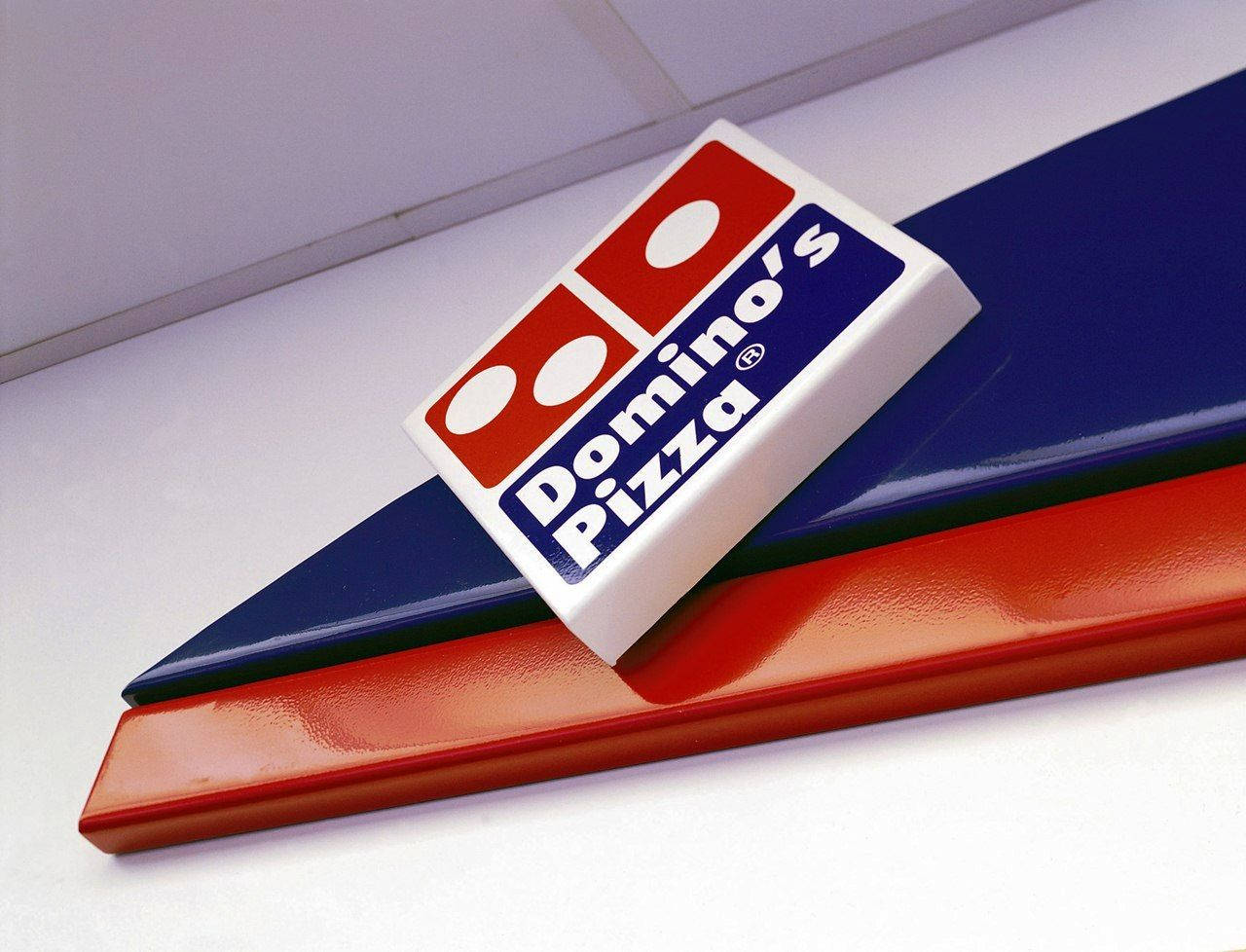 Dominos Pizza Diagonal Logo Background