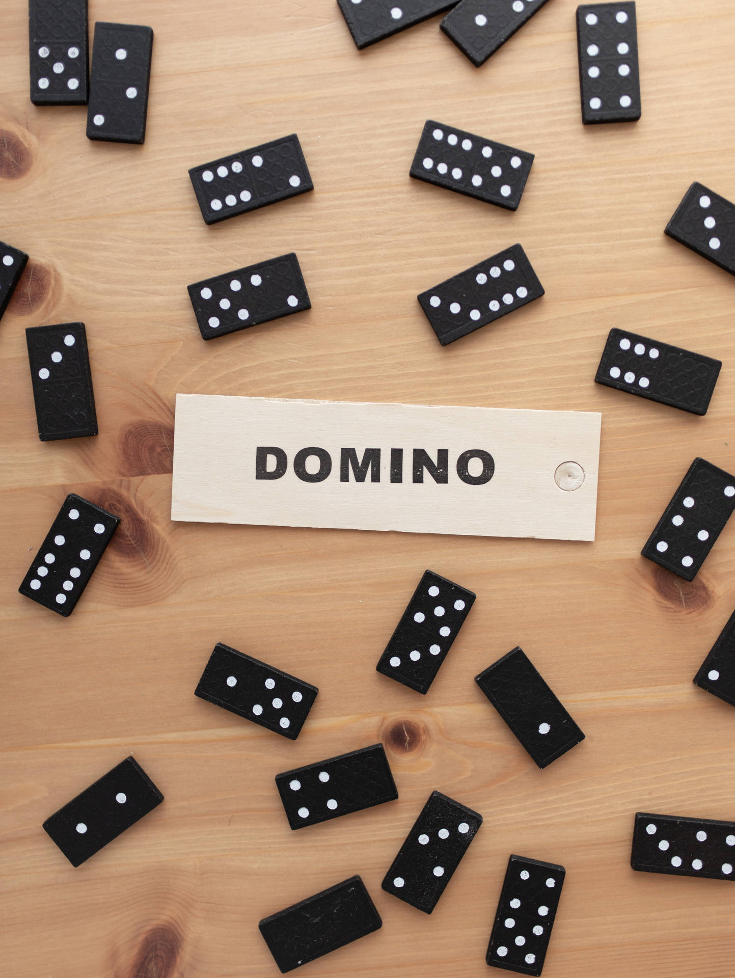 Dominos Scattered On Table