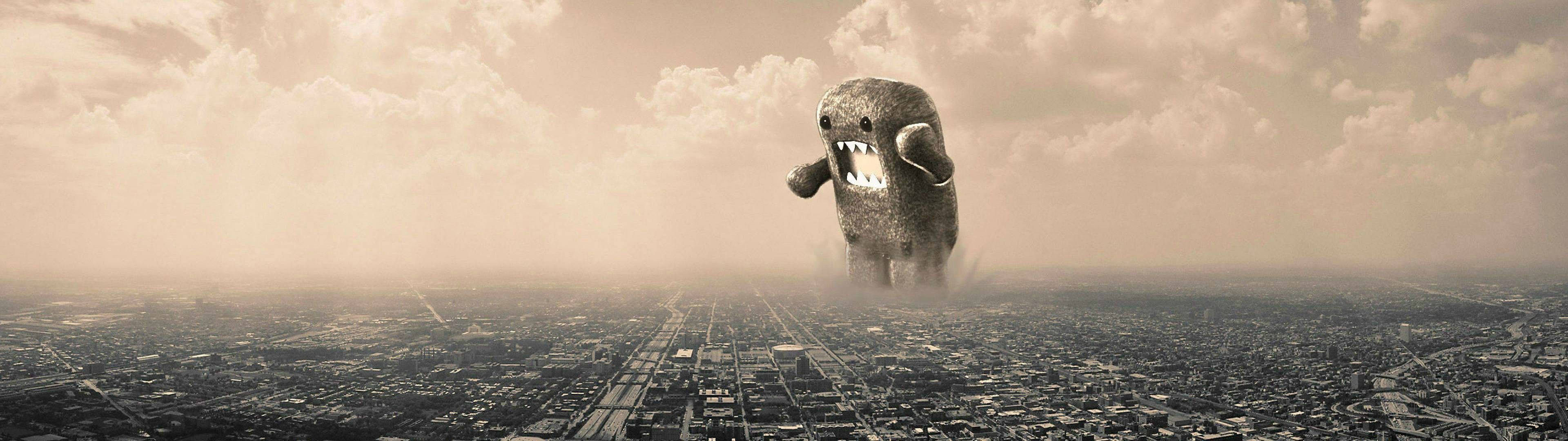 Domo Monster Welcomes You To The World Of Dual Monitor Background