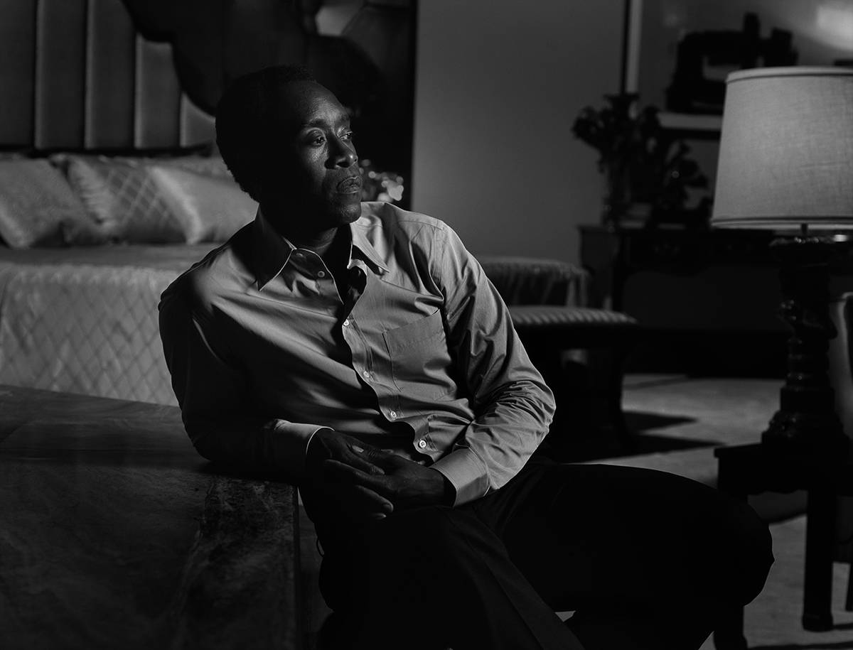 Don Cheadle In B&w Background