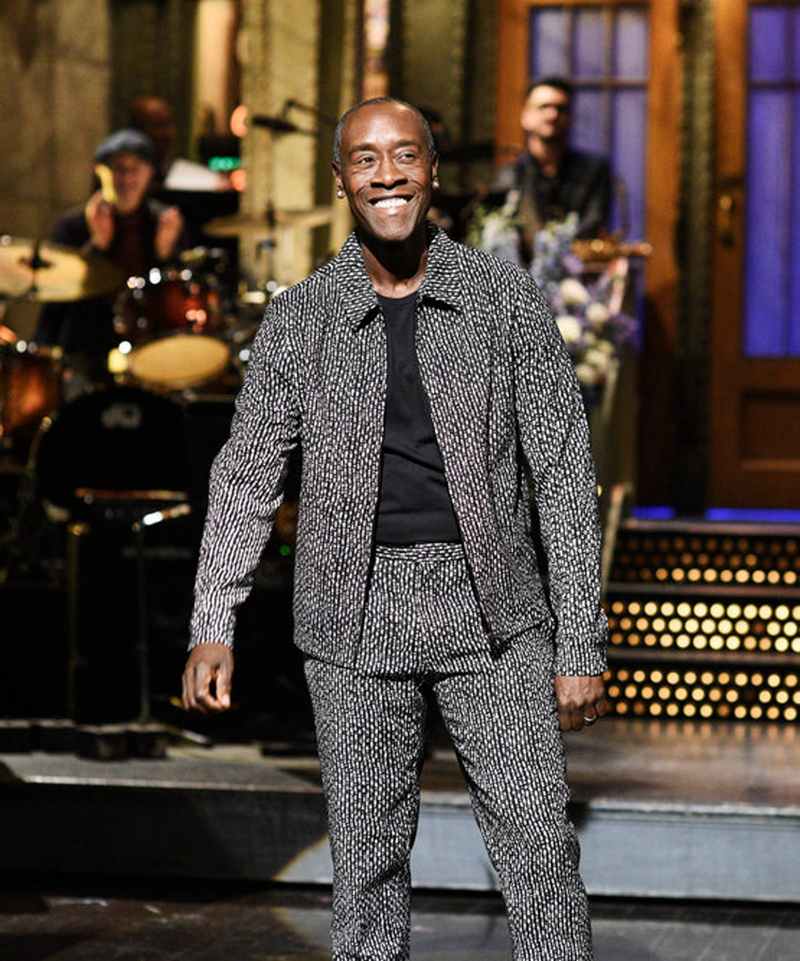 Don Cheadle With Band Background