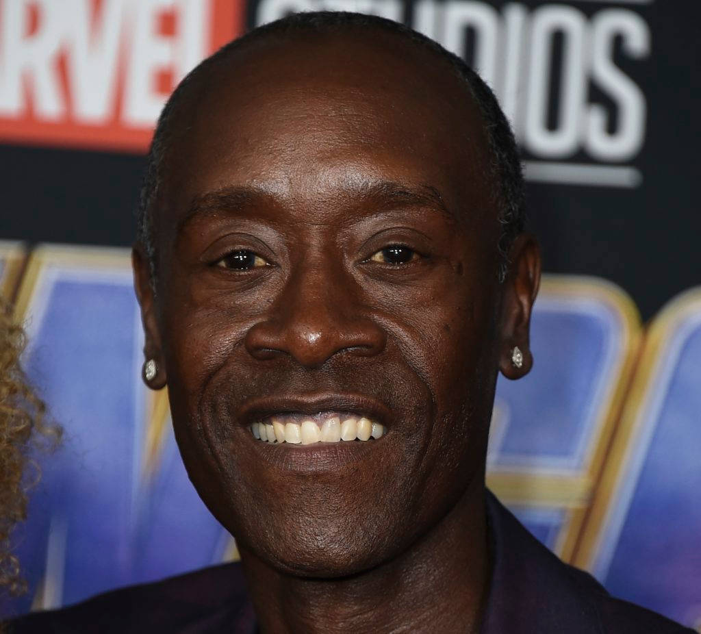 Don Cheadle With Marvel Background