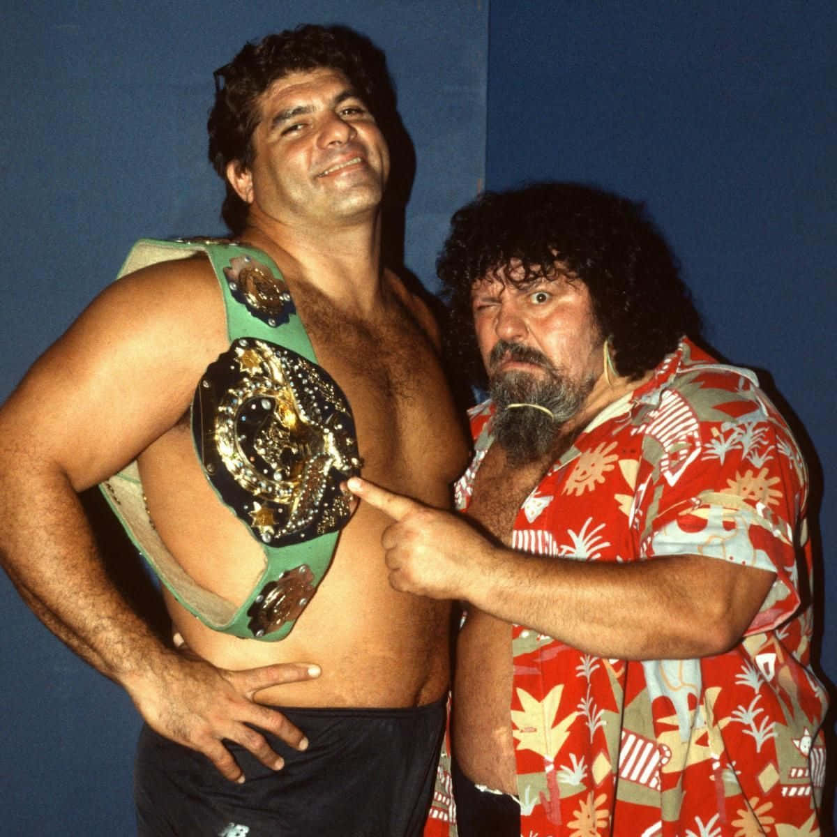 Don Muraco With Captain Lou Albano Background