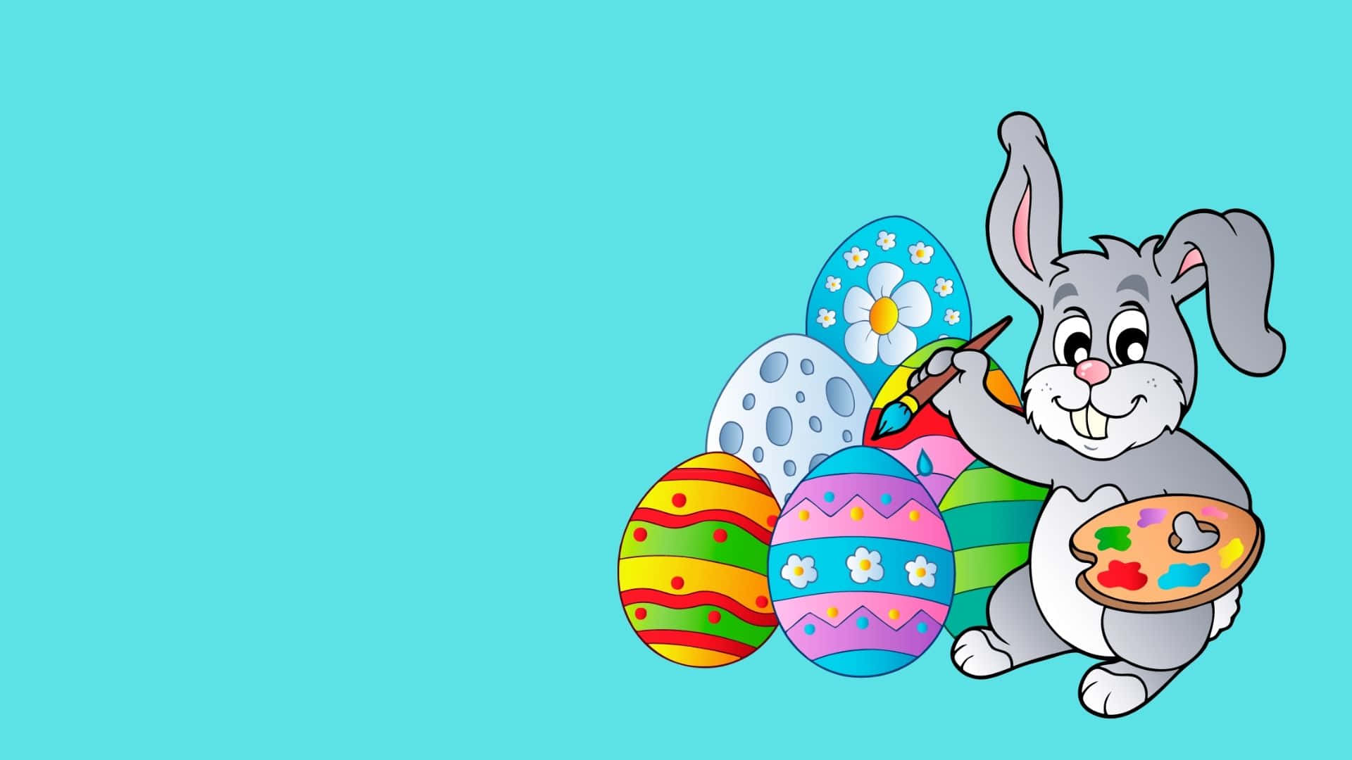 Don't Be Late! The Easter Bunny Waits Eagerly For You! Background