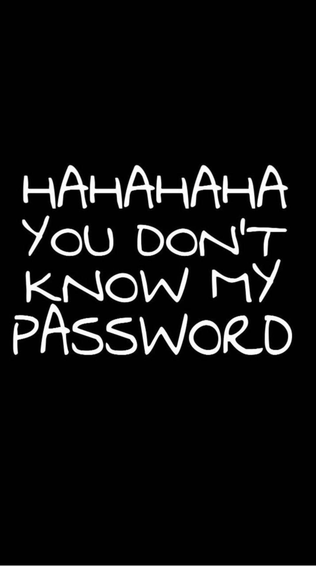 Don't Know Password Home Screen