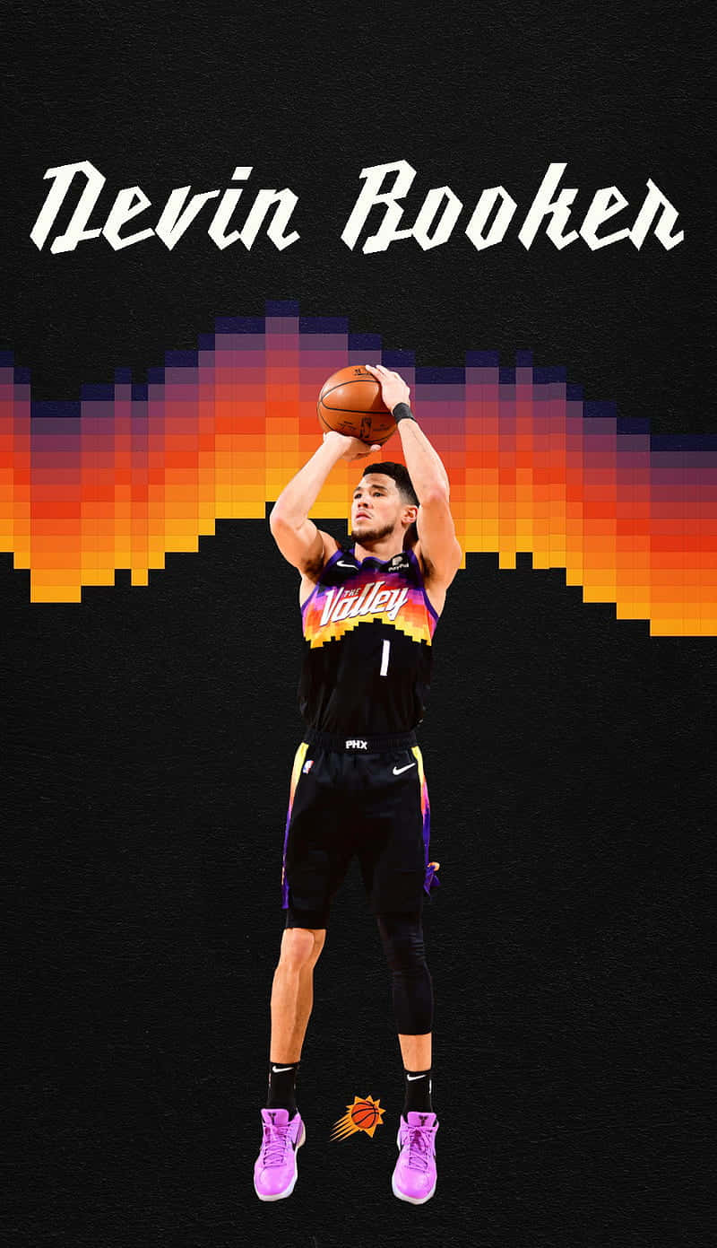 Don't Miss A Shot - Grab The Devin Booker Iphone Today! Background